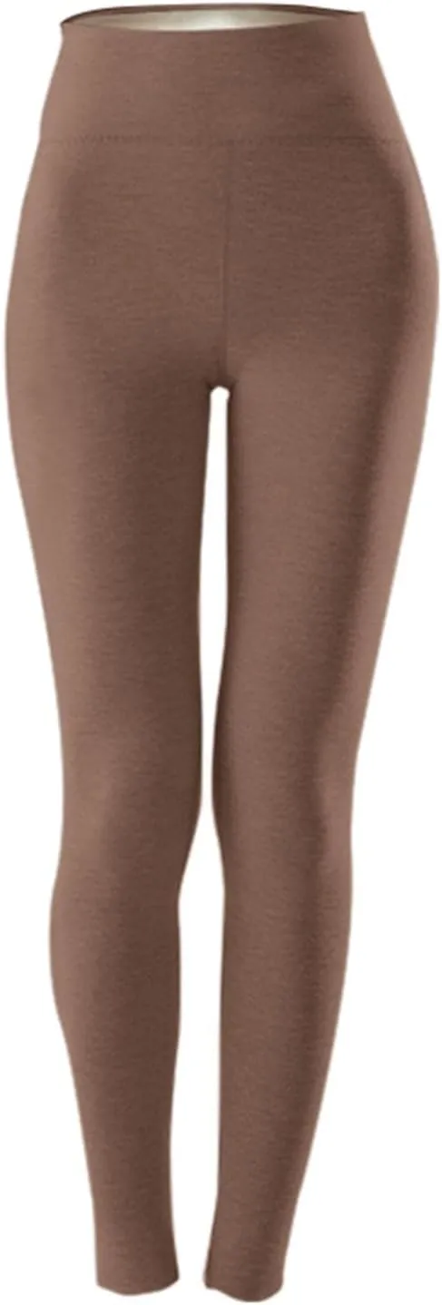 Soft Clouds Fleece Leggings for Women High Waist Warm Winter Solid Pants Tummy Control Slim Soft Clouds Yoga Pants