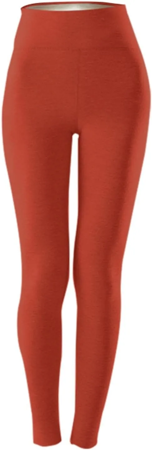 Soft Clouds Fleece Leggings for Women High Waist Warm Winter Solid Pants Tummy Control Slim Soft Clouds Yoga Pants