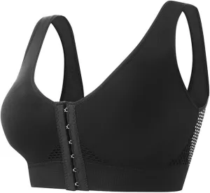 Sports Bras for Women Front Closure Comfort Yoga Tank Top Bra Breathable Stretch Support Fitness Workout Bra Plus Size