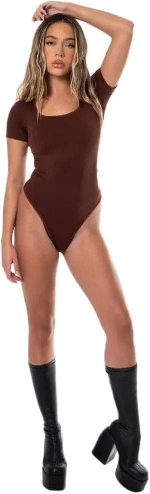 Square Neck Thong Bodysuit