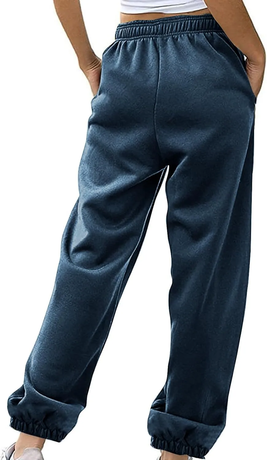 Sweatpants for Women Baggy High Waisted Pants Winter Snow Pant Lounge Athletic Joggers with Pockets Hiking Sweat Pant