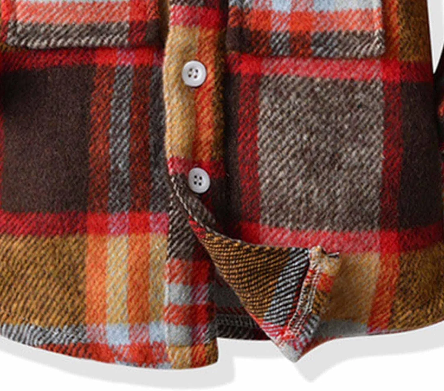 Toddler Baby Flannel Jacket,Baby Girl Boy Plaid Jacket Long Sleeve Lapel Button Down Coat Fall Winter Outwear