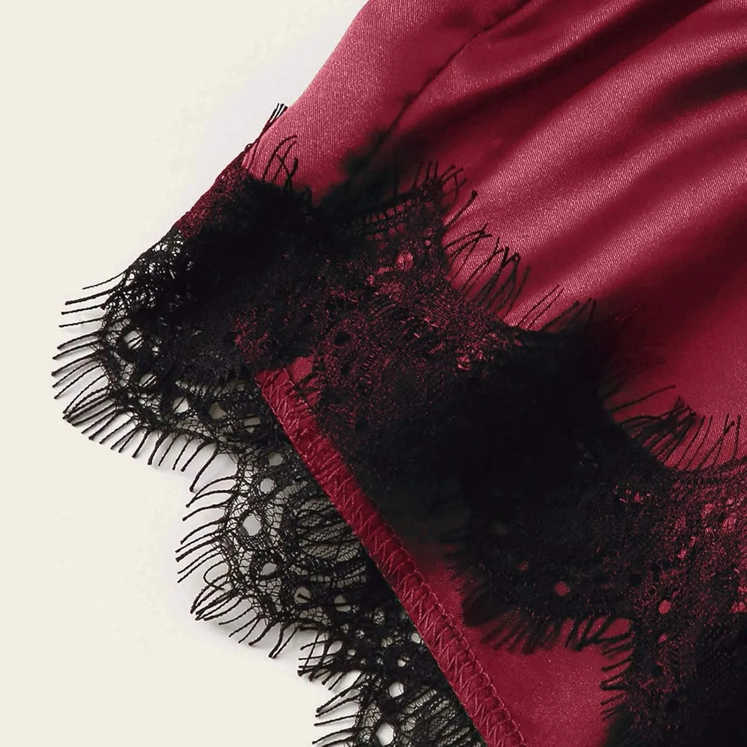 Traje Pijama femenino 2 Peice ropa Interior tirantes Encaje ropa Interior envuelta pecho tres Puntos pjs conjunto