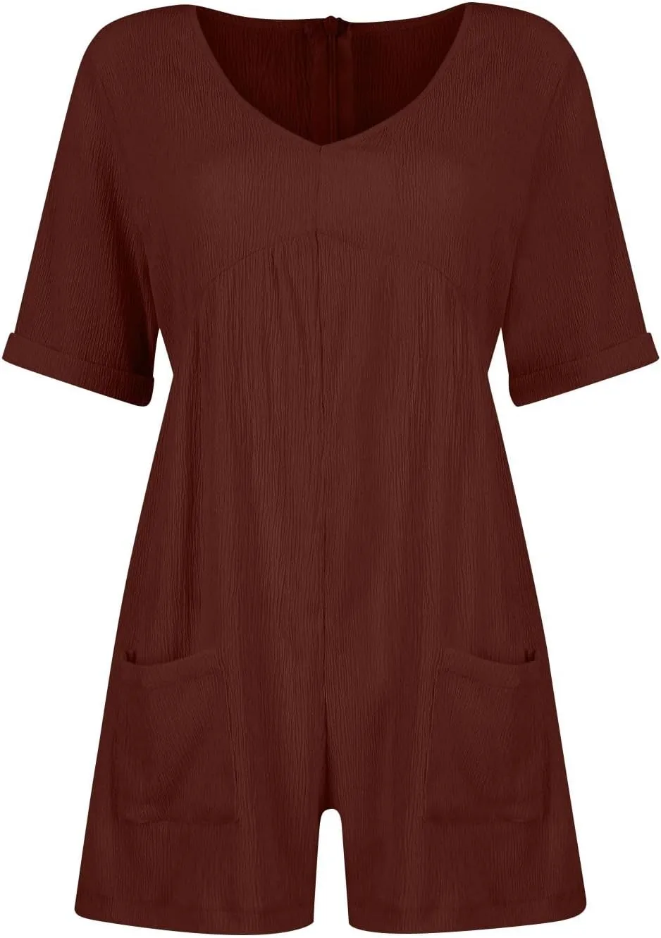 Tshirt Rompers for Women Baggy Short Sleeve Romper Onesie Jumpers Comfy Linen Beach Travel Vacation Shorts Jumpsuit