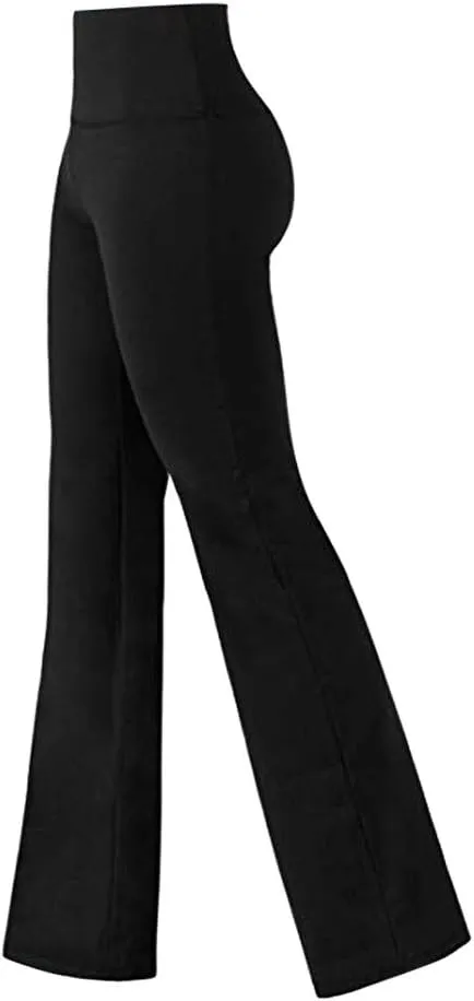 Tummy Control High Waisted Leggings for Women Soft & Slim Seamless Yoga Pants Flared Butt Scrunch Leggings Ultra Soft
