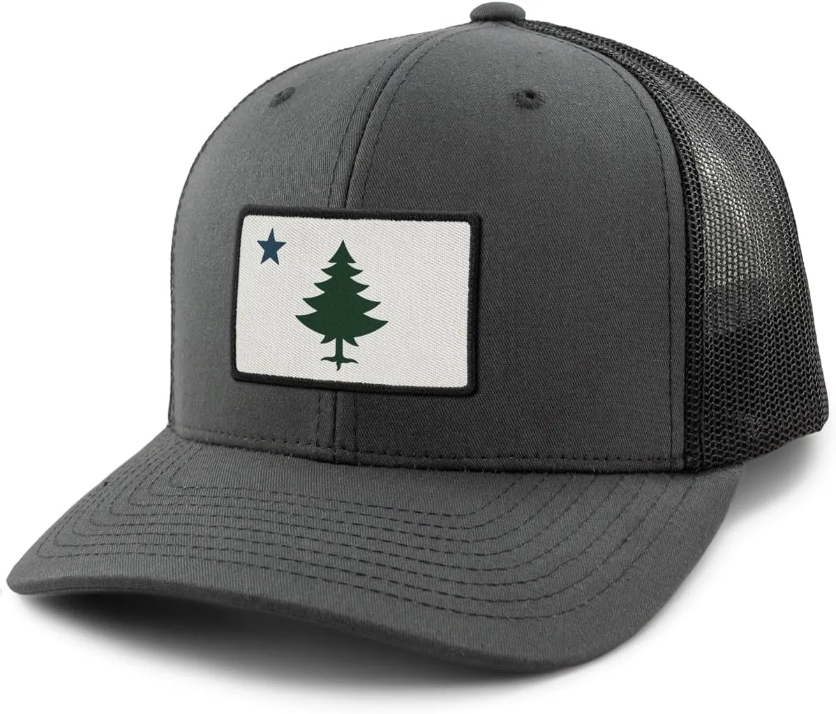 Vintage Maine Flag Classic Snapback Trucker Hat