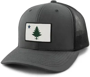 Vintage Maine Flag Classic Snapback Trucker Hat