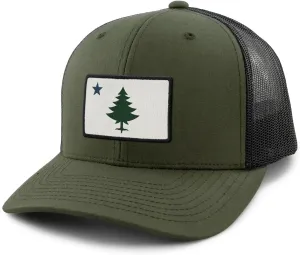 Vintage Maine Flag Classic Snapback Trucker Hat