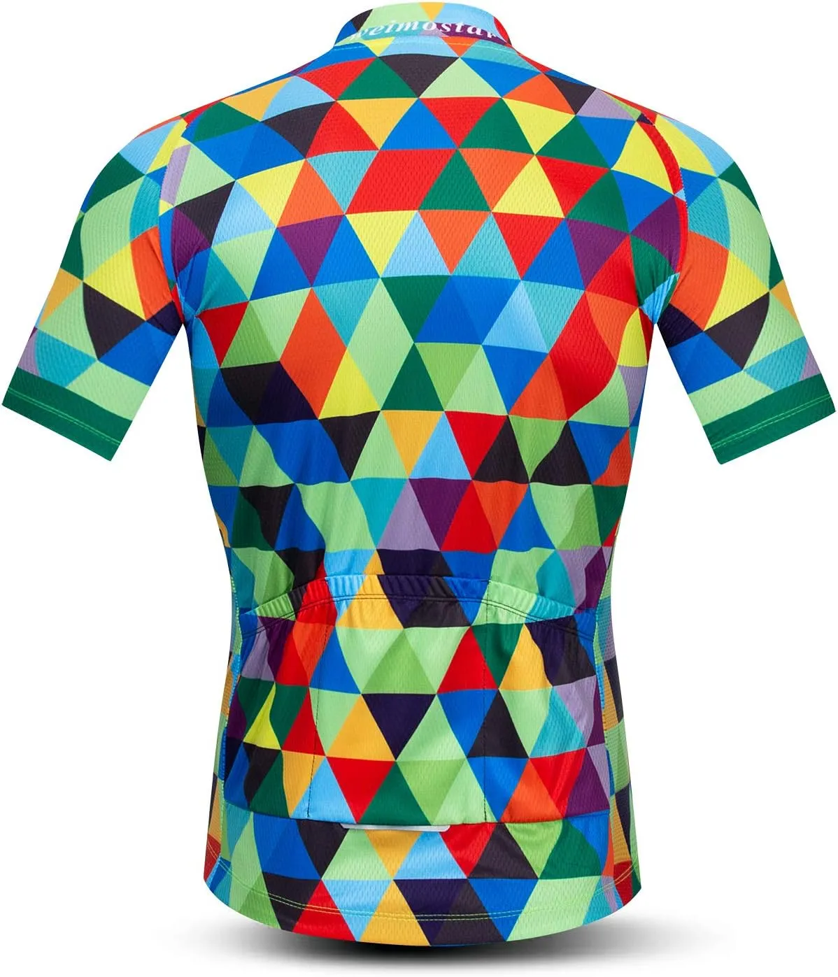 Weimostar Men's Cycling Jersey Short Sleeve Bike Clothing Multicolored Diamond