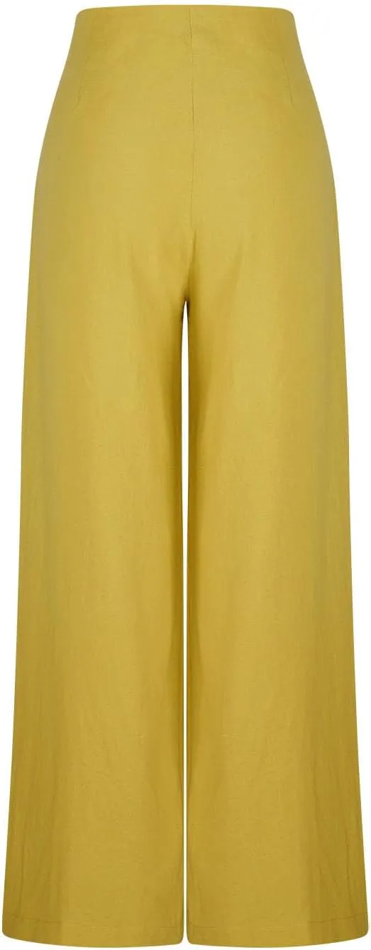 Wide Leg Pants for Women Summer Casual Palazzo Pant Trendy Elastic High Waisted Pants Flowy Loose Boho Pant, Small