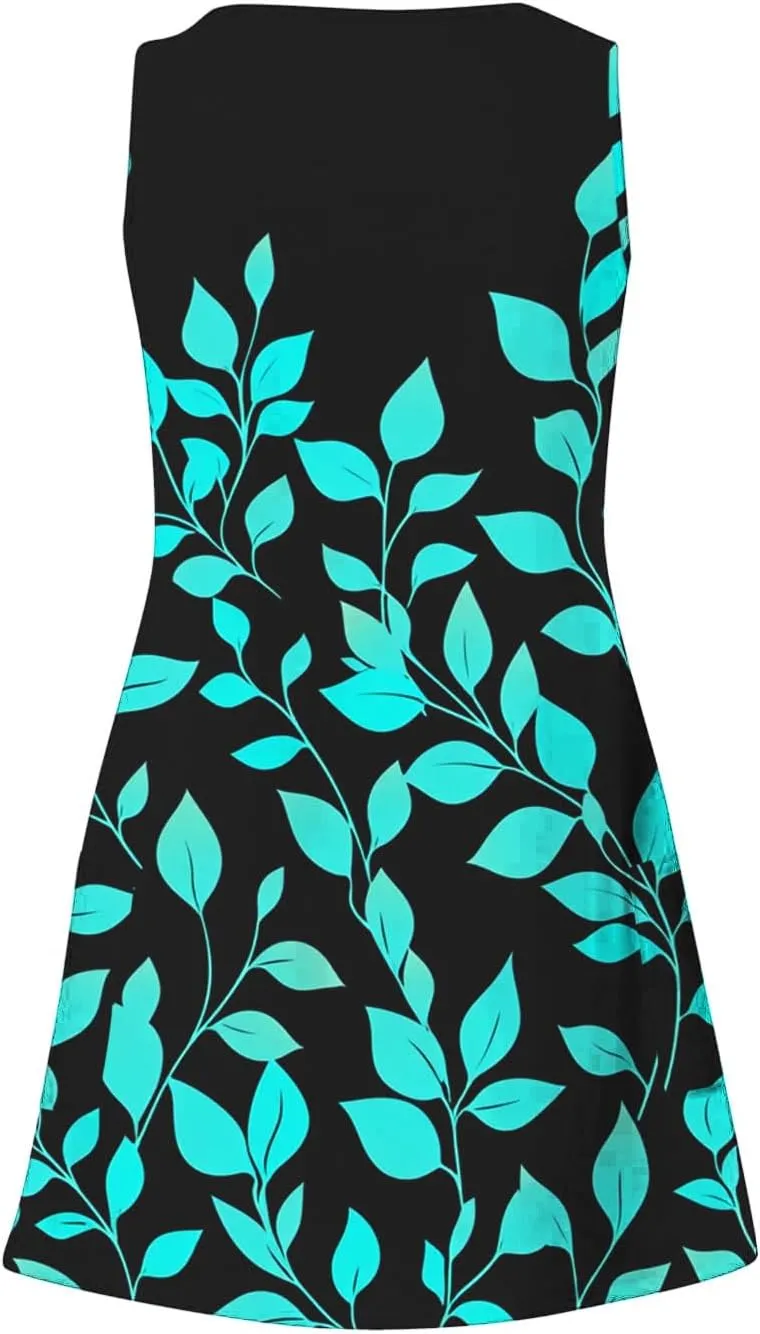 Women Basic Strap Cami Slip Mini Dress Summer Sleeveless V Neck Dresses Boho Floral Backless Short Camisoles Sundress