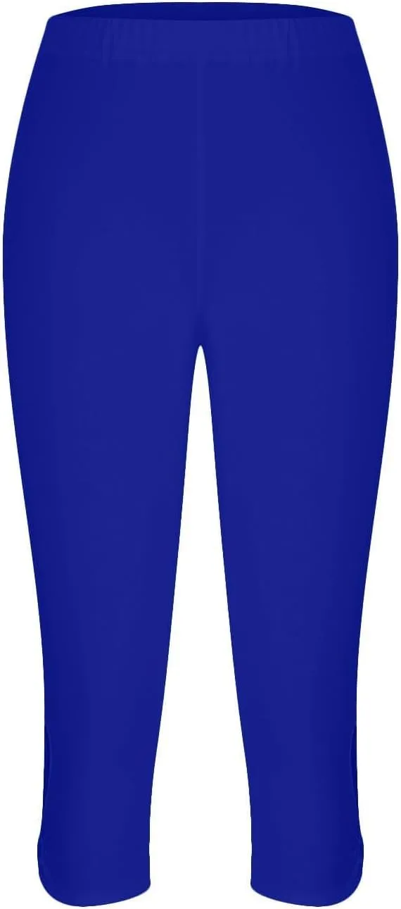 Women Capris Summer Dressy Cropped High Waist Yoga Pants Casual Solid Comfy Leggings Workout Pants