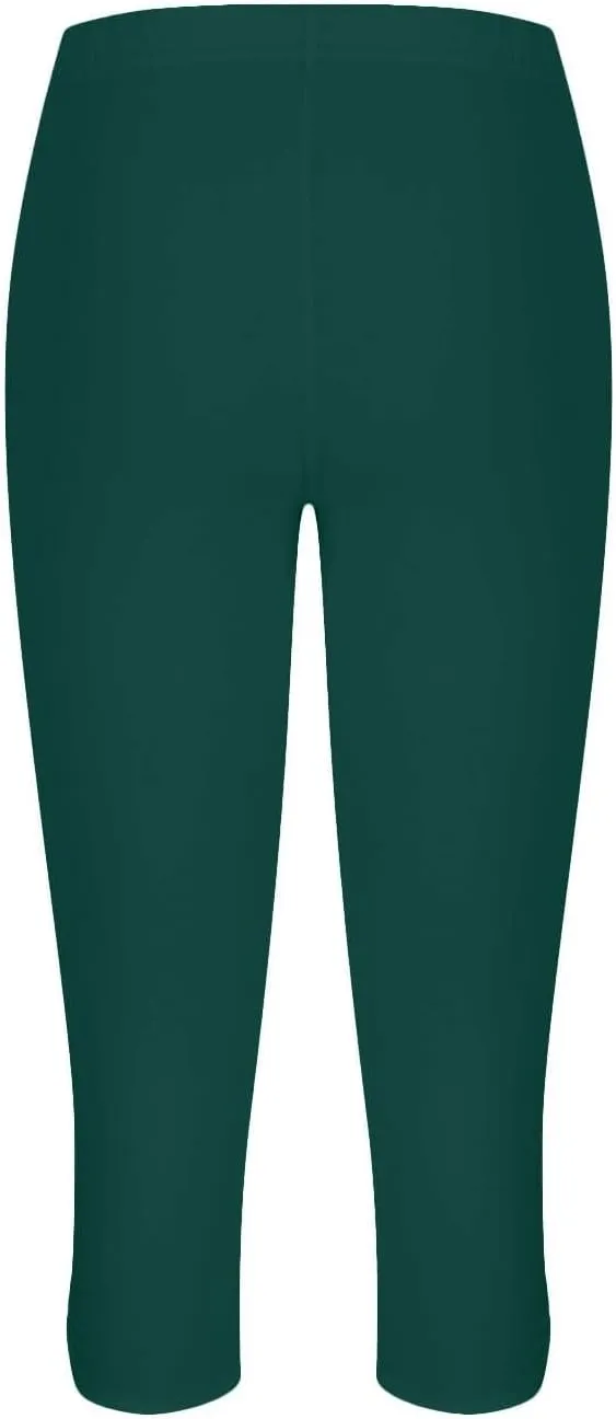 Women Capris Summer Dressy Cropped High Waist Yoga Pants Casual Solid Comfy Leggings Workout Pants
