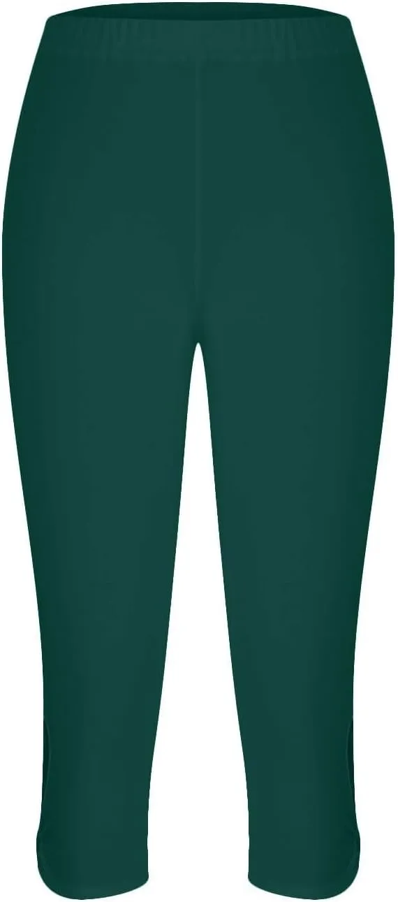 Women Capris Summer Dressy Cropped High Waist Yoga Pants Casual Solid Comfy Leggings Workout Pants