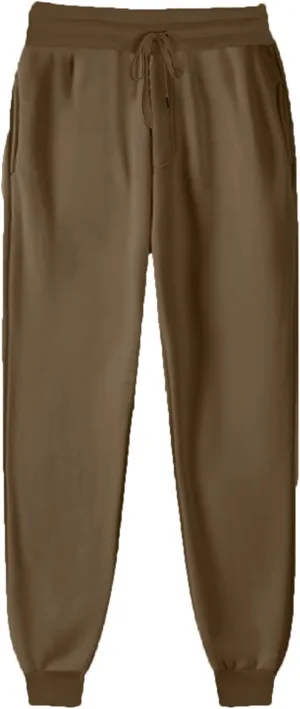 Women Casual Jogger Pants Sherpa Fleece Lined Pants Drawstring High Waist Trousers Workout Joggers Thick Sweatpants