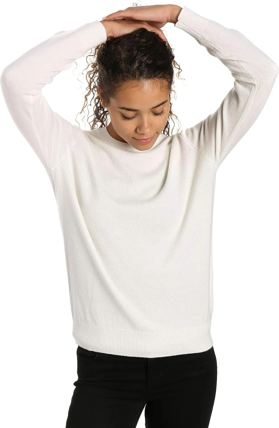 Women's 100% Cashmere Classic Crew Neck Sweater