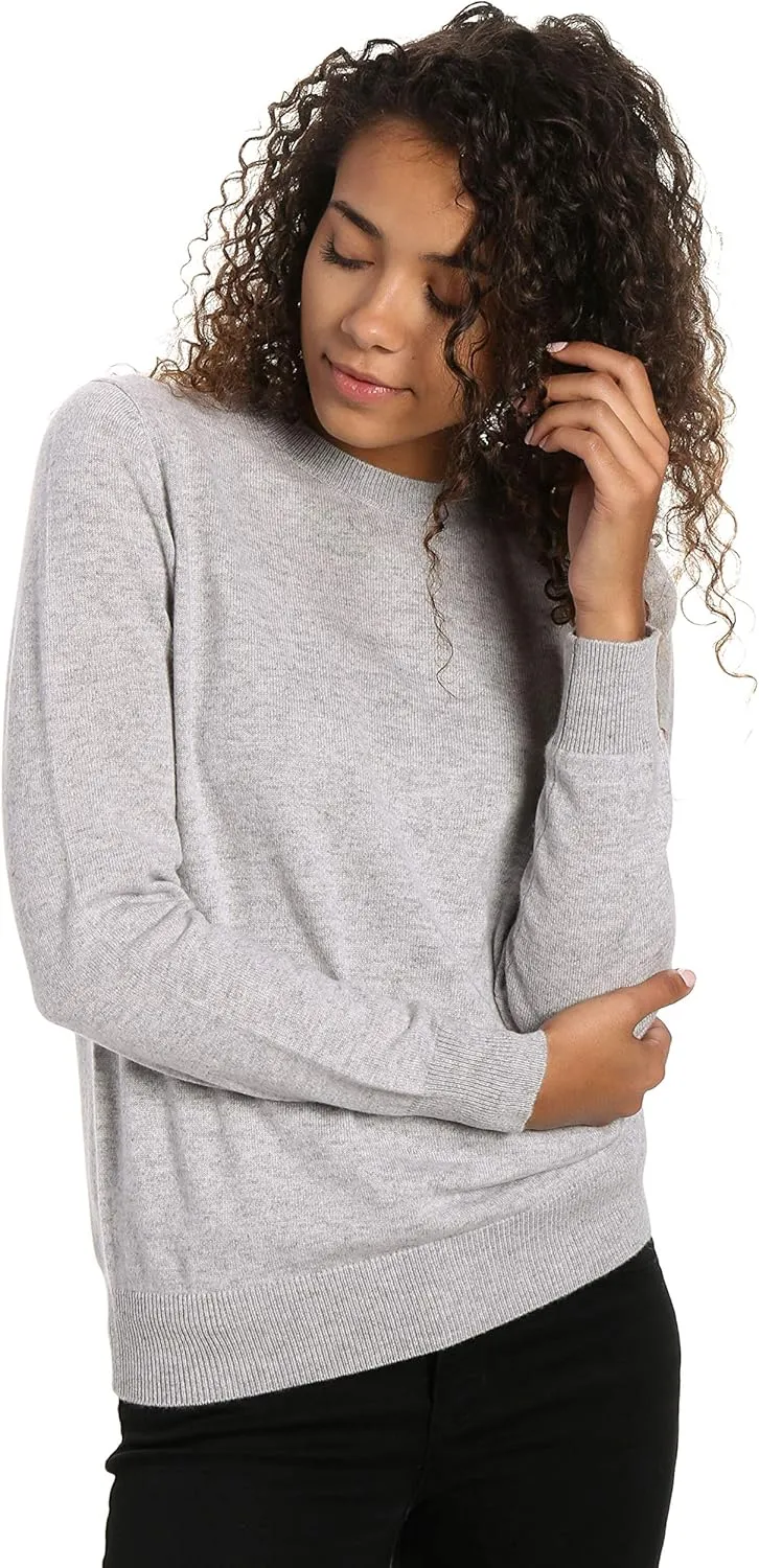 Women's 100% Cashmere Classic Crew Neck Sweater