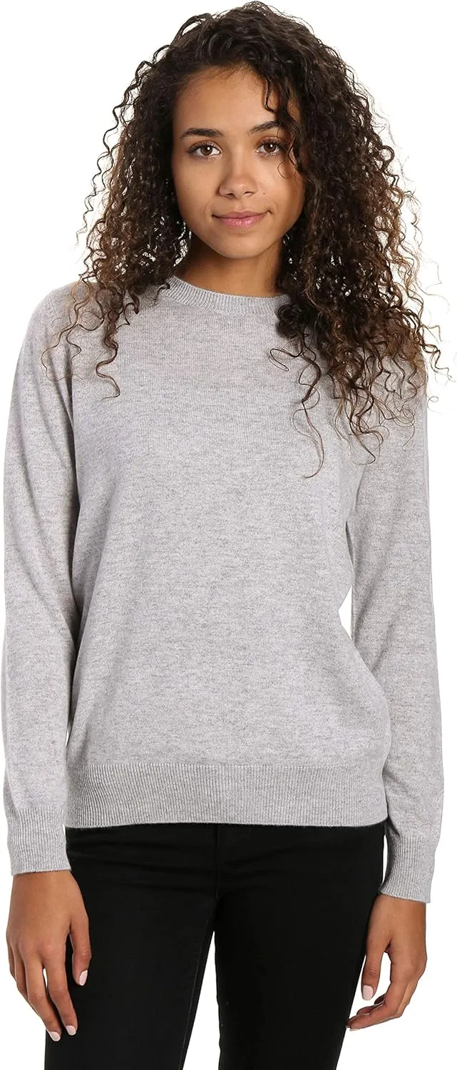 Women's 100% Cashmere Classic Crew Neck Sweater