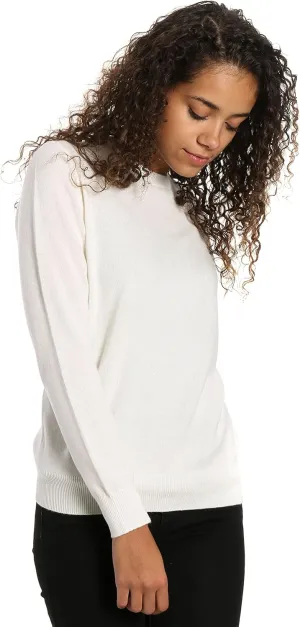 Women's 100% Cashmere Classic Crew Neck Sweater