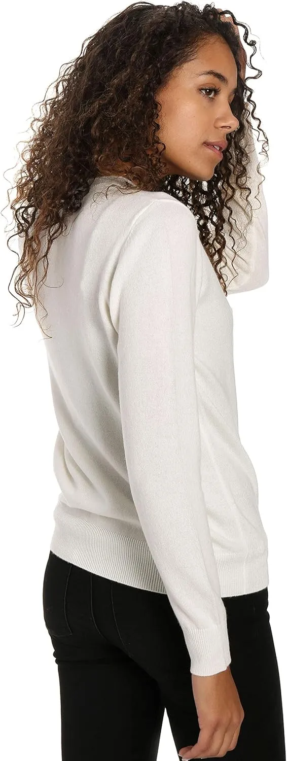 Women's 100% Cashmere Classic Crew Neck Sweater