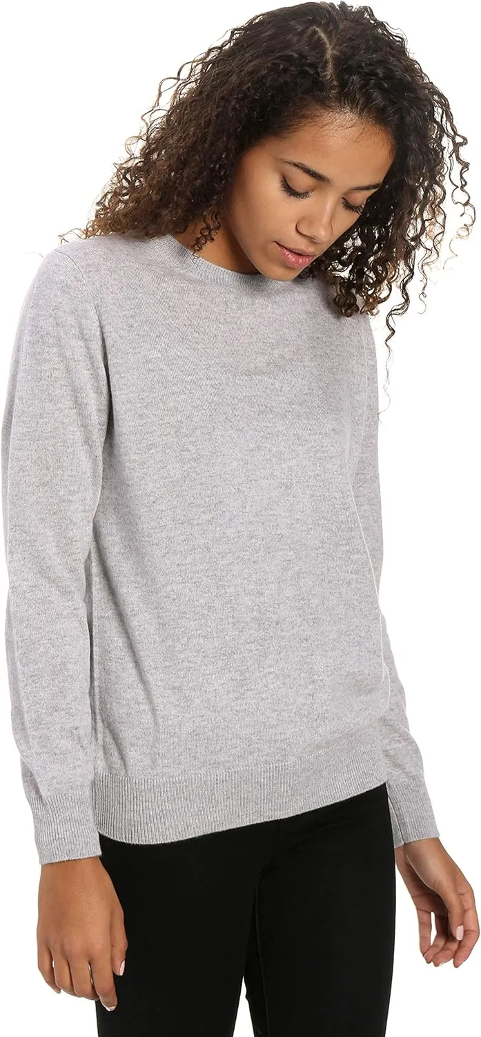 Women's 100% Cashmere Classic Crew Neck Sweater