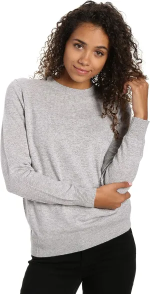 Women's 100% Cashmere Classic Crew Neck Sweater