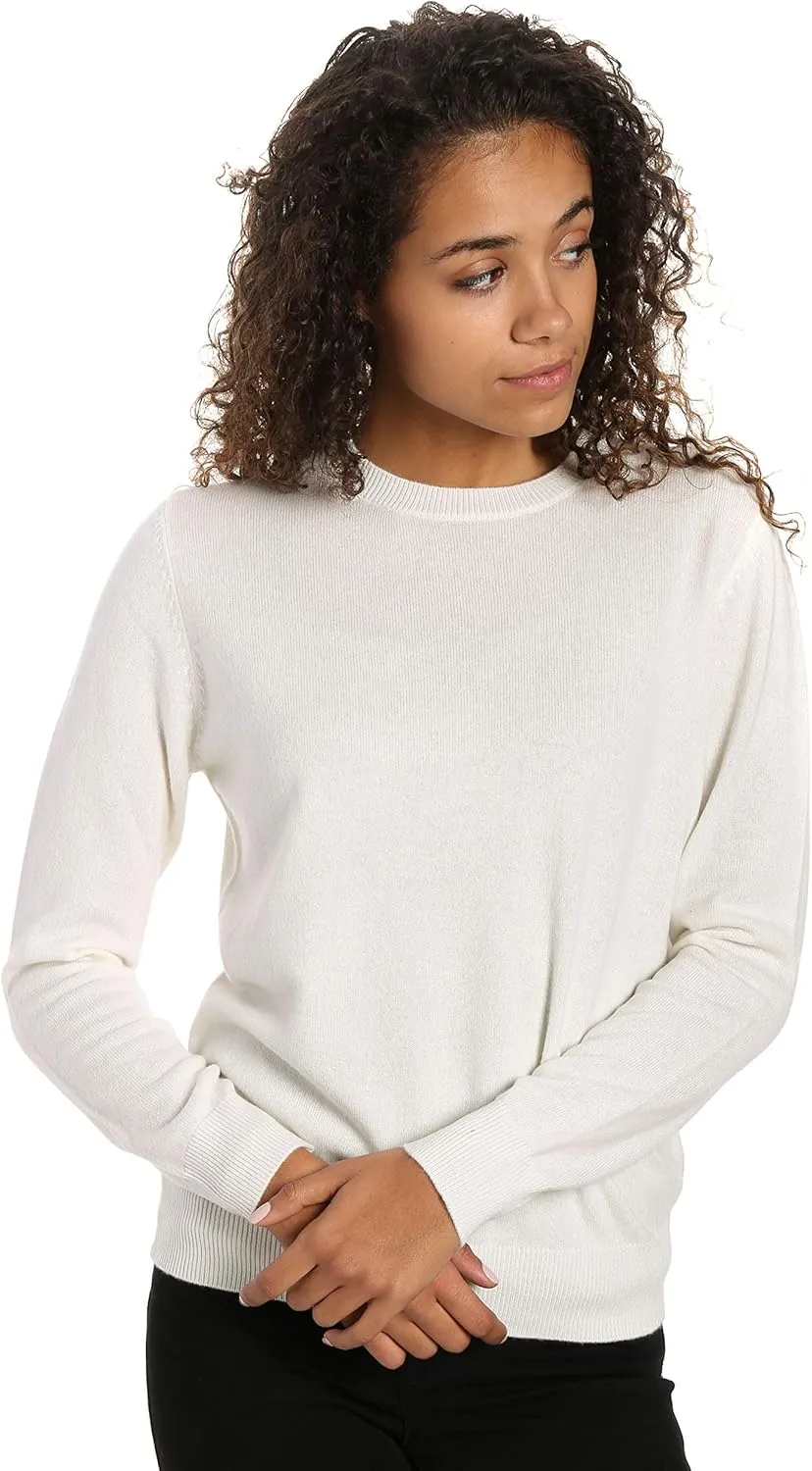 Women's 100% Cashmere Classic Crew Neck Sweater