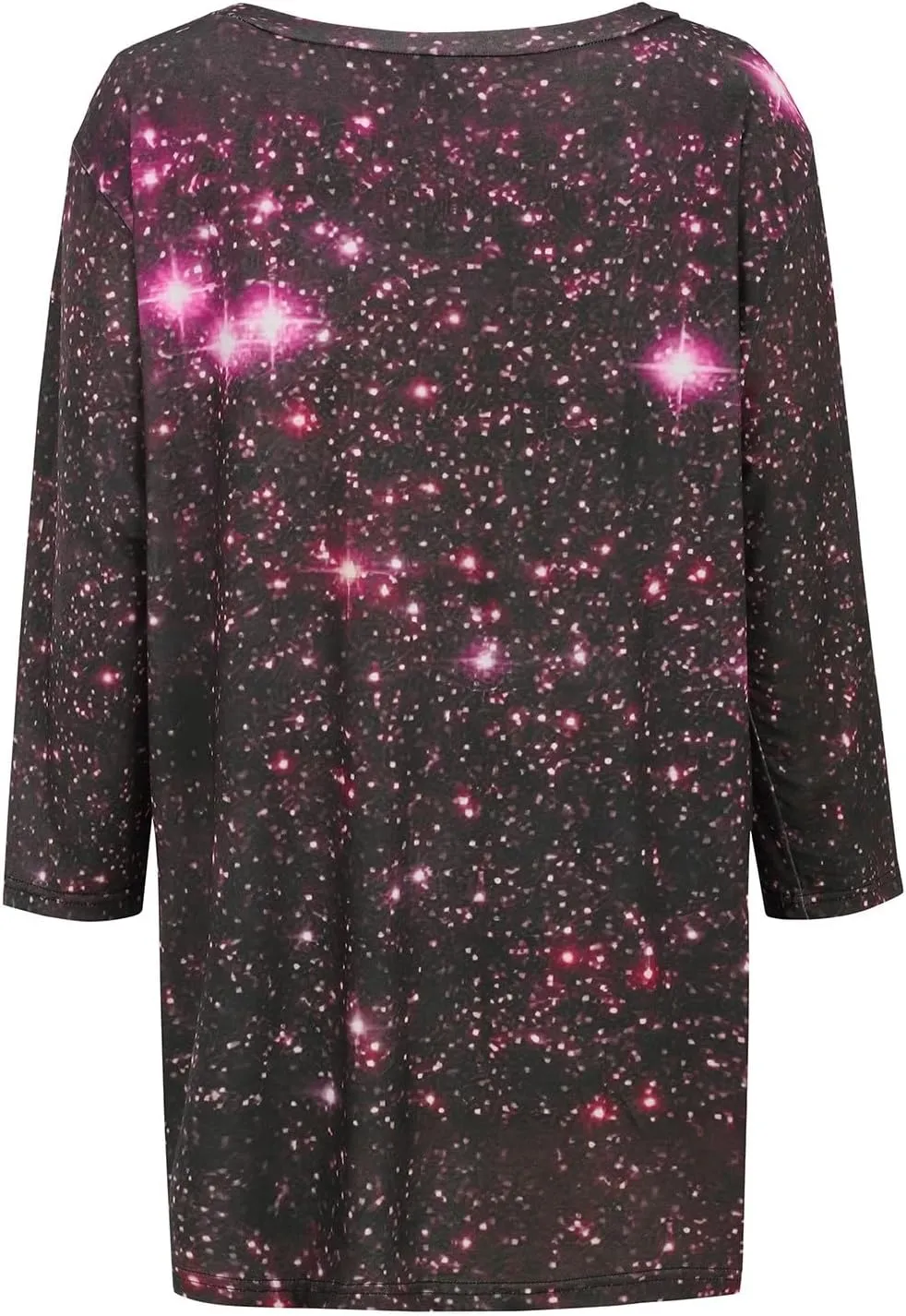 Women's 3/4 Sleeve Tops Trendy Summer 2025 Floral Print Crew Neck T-Shirts Casual Loose Fit Blouses Slim Tunic Outfits