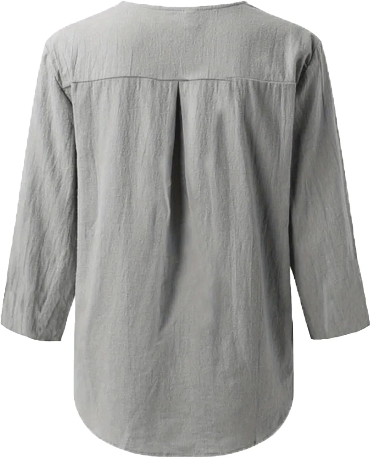 Women's Button Shirts Linen Roll up Sleeve V-Neck Trendy Shirt Casual Loose Fit Business Work Blouses Tops