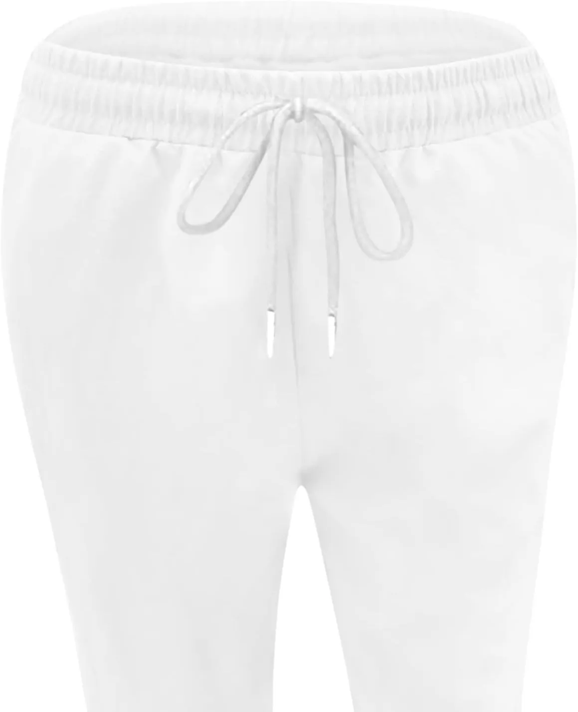 Womens Casual Cotton Linen Pants Plus Size Drawstring High Waist Pants Loose Fit Summer Pants Trousers with Pockets