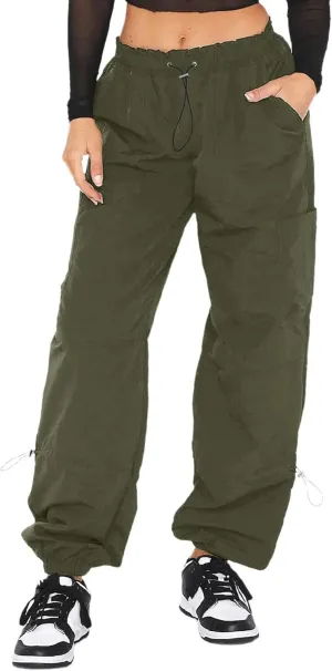 Women's Casual High Waisted Straight Leg Pants Button Down Stretchy Business Work Trousers with Multiple Pockets Baggy