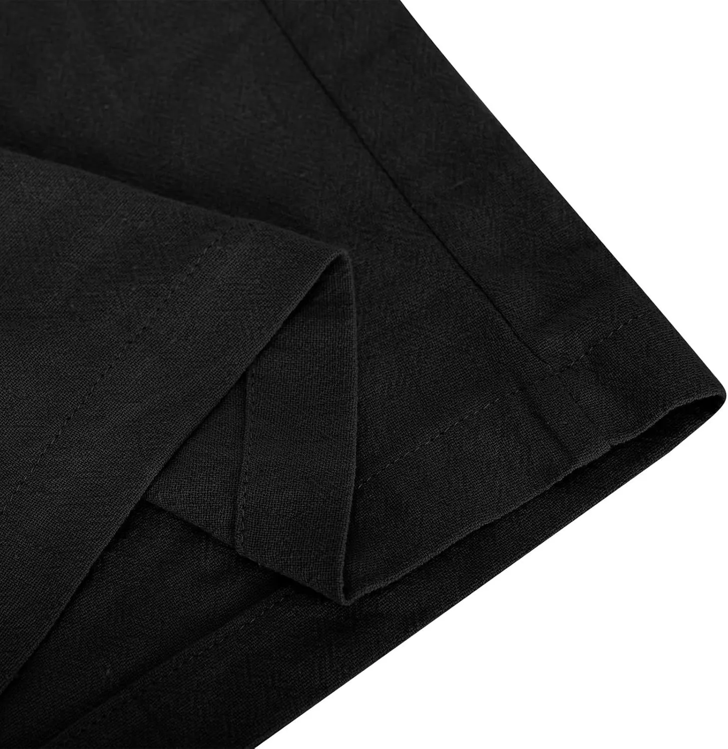 Women's Cotton Linen Wide Leg Pants High Waisted Casual Comfy Palazzo Trousers Vacation Beach Outfit with Drawstring