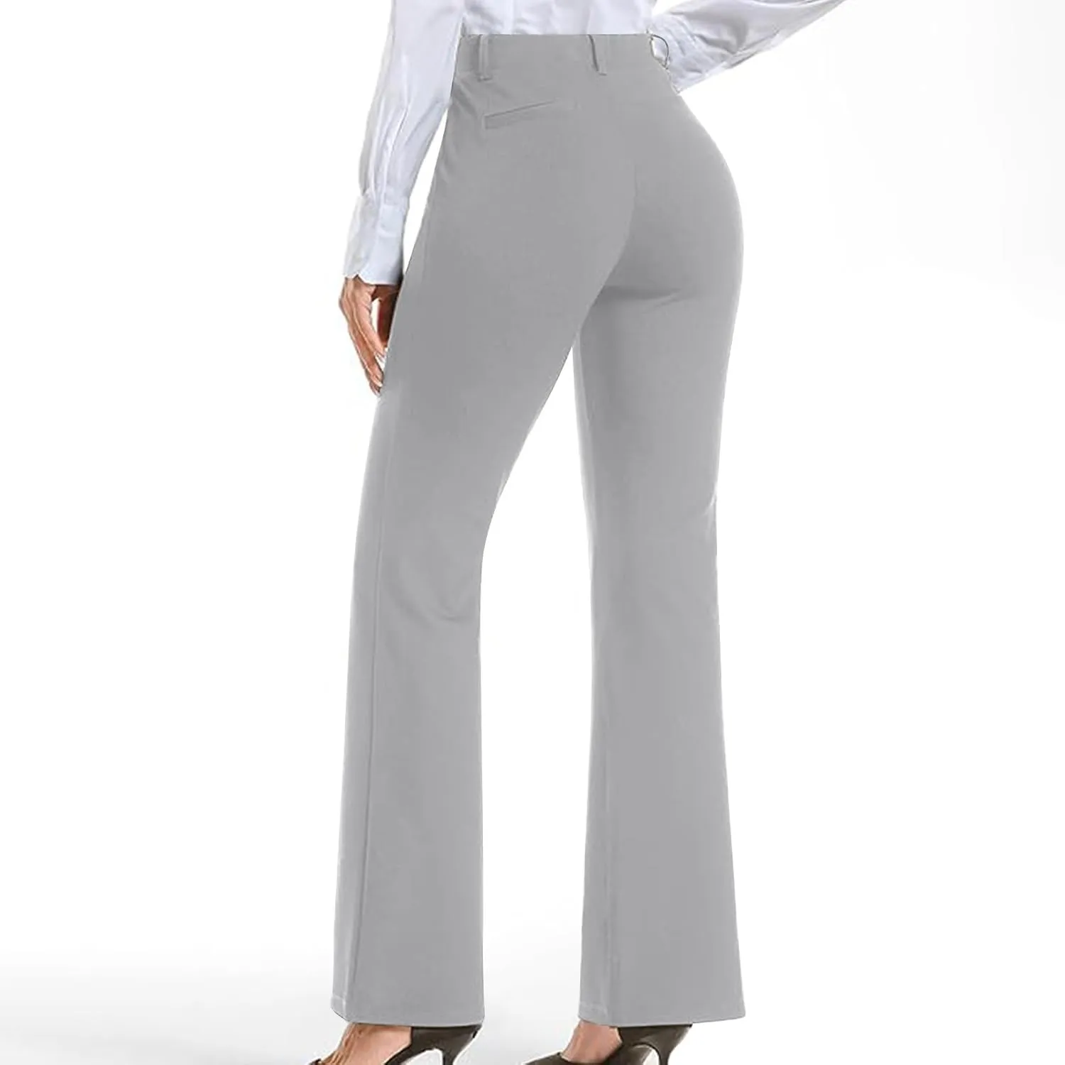 Womens Dress Pants Trendy High Waisted Pant Business Casual Dress Pants Elegant Straight Leg Trouser Pant with Pocket