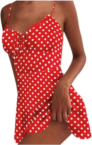 Women's Floral Print A Line Cami Dress Romper Spaghetti Strap Smocked Jumpsuit Tie Front Holiday Short Midi Dresses