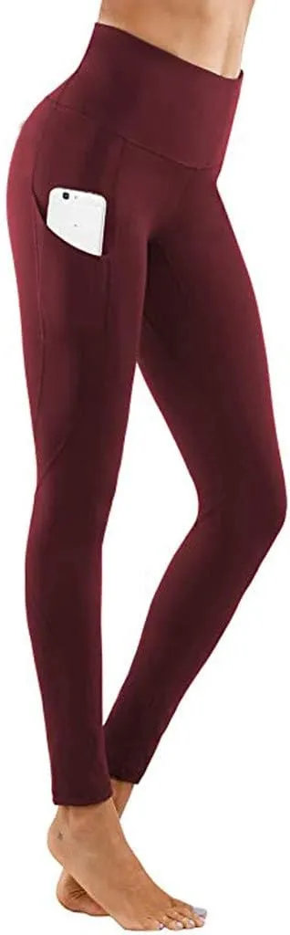 Womens High Waist Yoga Pants Stretch Workout Running Leggings with Pockets Slim Fit Fashion Athletic Pants 2024