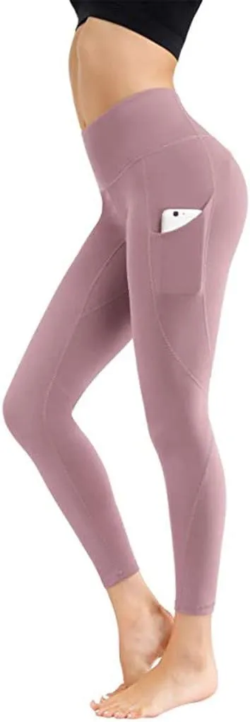 Womens High Waist Yoga Pants Stretch Workout Running Leggings with Pockets Slim Fit Fashion Athletic Pants 2024
