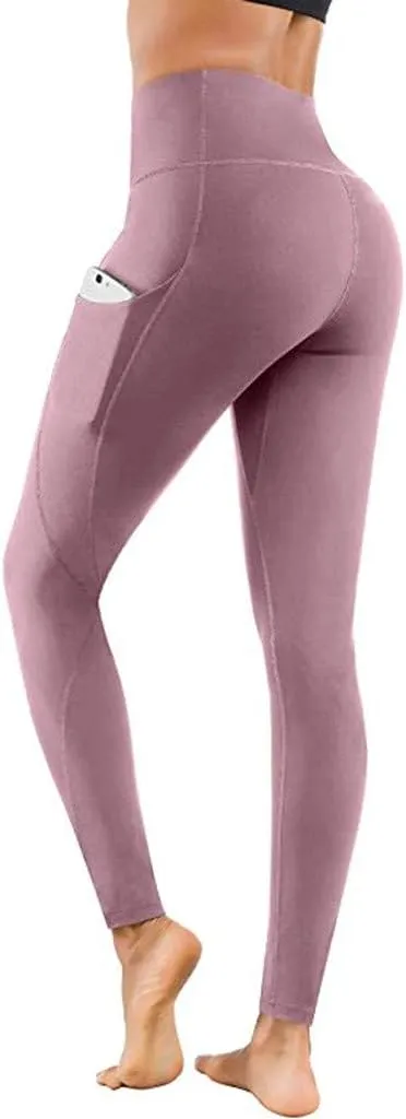 Womens High Waist Yoga Pants Stretch Workout Running Leggings with Pockets Slim Fit Fashion Athletic Pants 2024