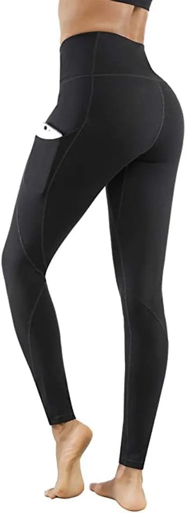 Womens High Waist Yoga Pants Stretch Workout Running Leggings with Pockets Slim Fit Fashion Athletic Pants 2024
