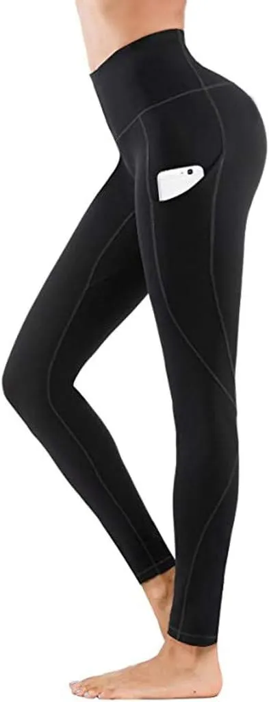 Womens High Waist Yoga Pants Stretch Workout Running Leggings with Pockets Slim Fit Fashion Athletic Pants 2024