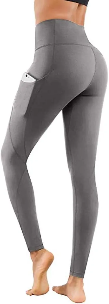Womens High Waist Yoga Pants Stretch Workout Running Leggings with Pockets Slim Fit Fashion Athletic Pants 2024