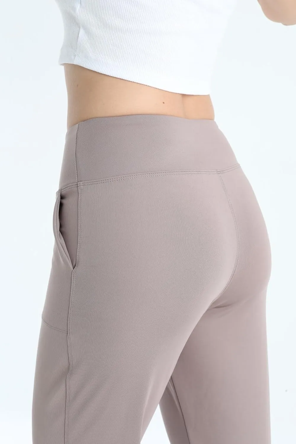 Women's Joggers High Waisted Yoga Pants with Pockets & Lightweight Athletic Leggings Set for Workout, Yoga, Running
