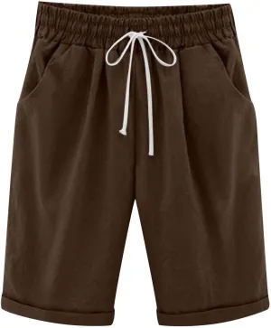 Women's Linen Summer Palazzo Pants Flowy Wide Leg Boho Beach Pants High Waist Lounge Trousers with Pocket