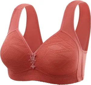 Women's No Underwire Wide Strap Tank Top Bra Full Coverage Stretch Breathable Bralettes Comfort Push Up Everyday Bra