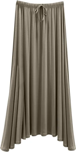 Womens Soft Cotton Pajama Long Skirts Comfy Casual Loose Fit Drawstring Waist Lounge Stretch Sleep Skirts