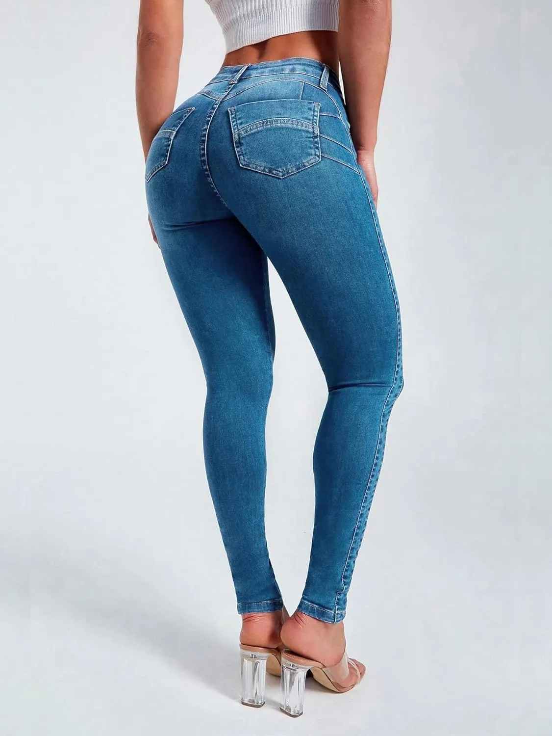 Women's Soft Stretchy High Rise Skinny Jeans