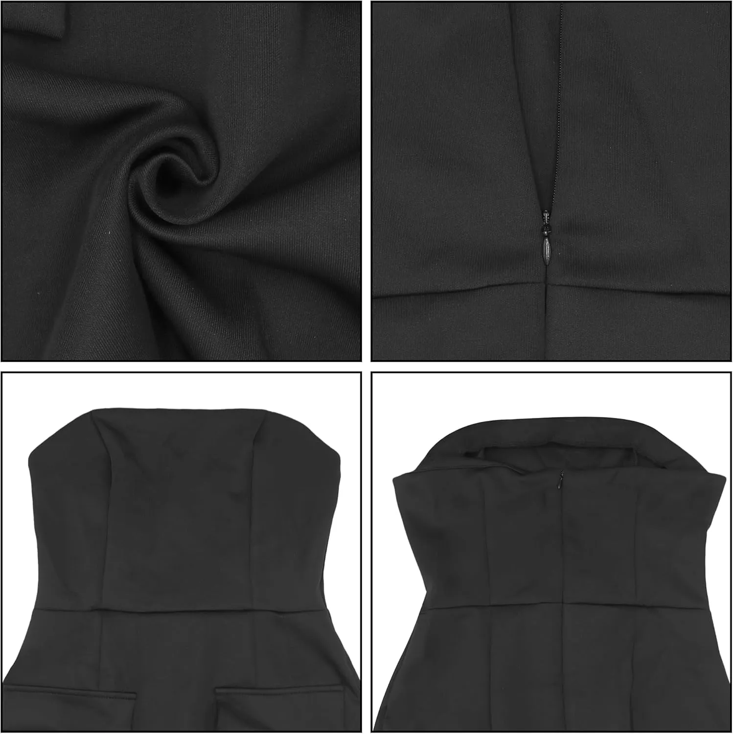 Women's Strapless Tube Mini Dress A Line Bodycon Short Dress Formal Elegant Evening Dresses