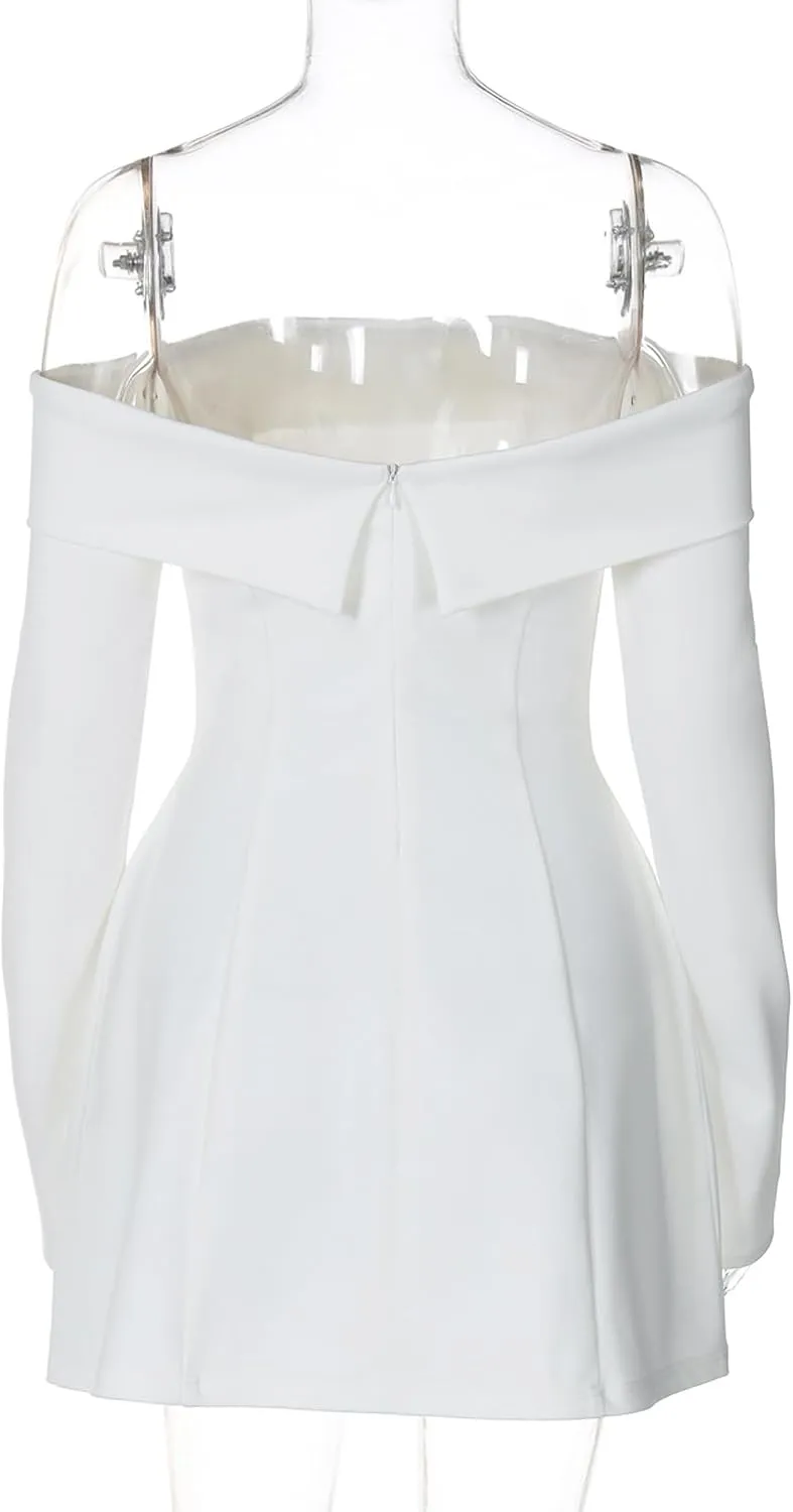 Women's Strapless Tube Mini Dress A Line Bodycon Short Dress Formal Elegant Evening Dresses