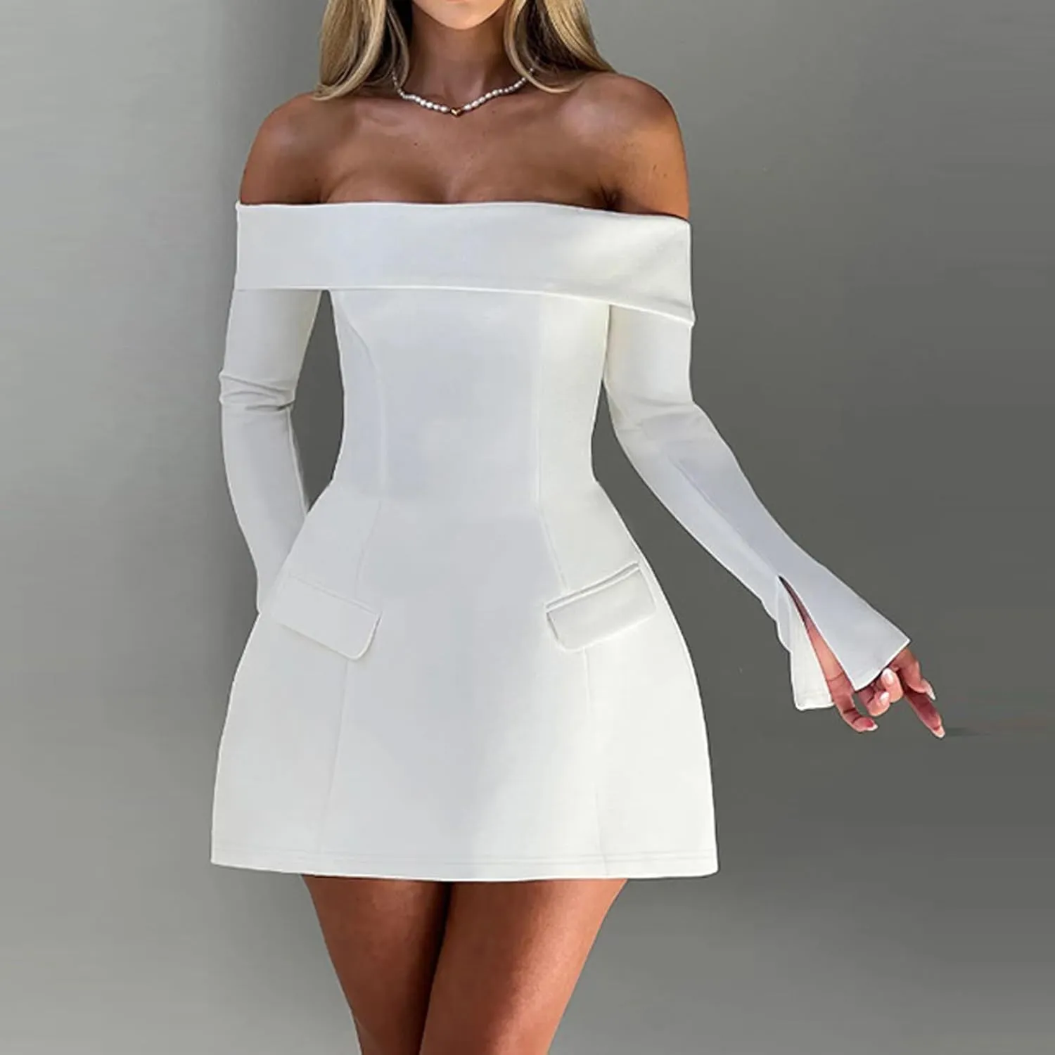 Women's Strapless Tube Mini Dress A Line Bodycon Short Dress Formal Elegant Evening Dresses