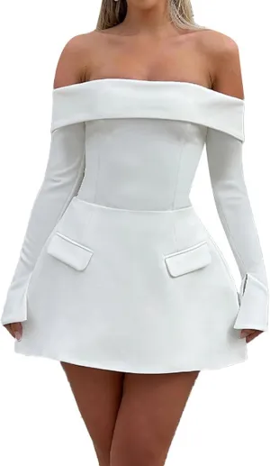 Women's Strapless Tube Mini Dress A Line Bodycon Short Dress Formal Elegant Evening Dresses