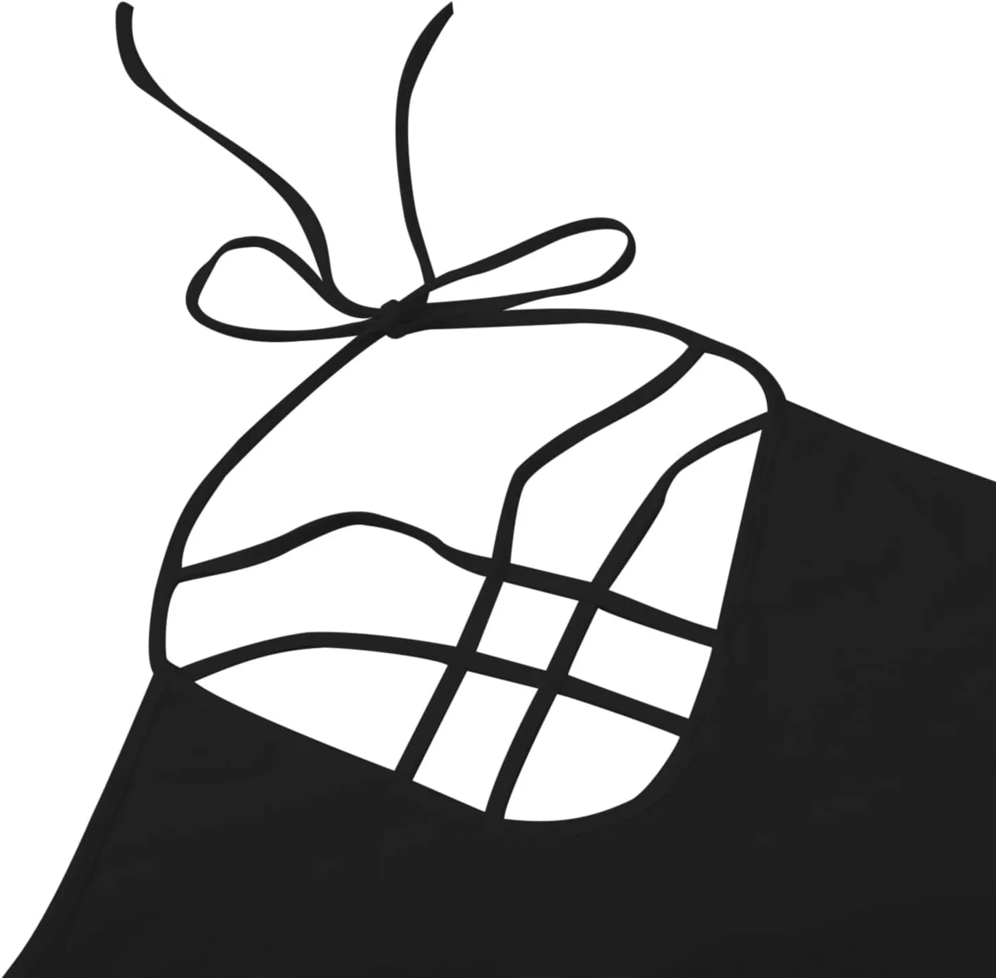 Women's Summer Beach Casual Dress Strappy Caged Scoop Neck Sleeveless Dress Flowy Swing Pocket T-Shirt Dresses